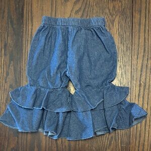 Kids Denim Ruffle Bottoms